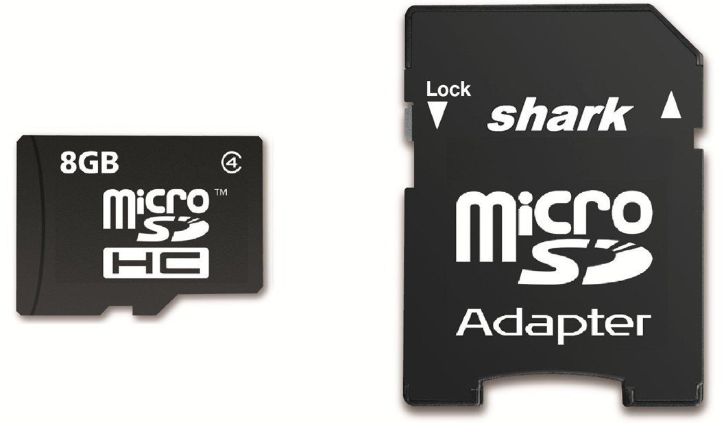Shark Memory 8GB Class 4 Micro SDHC Memory Card with SD Adapter